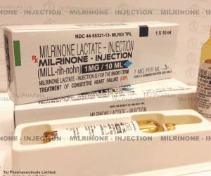 Milrinone 10mg/10ml solution for injection ampoules