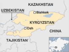 Map of Kyrgyzstan