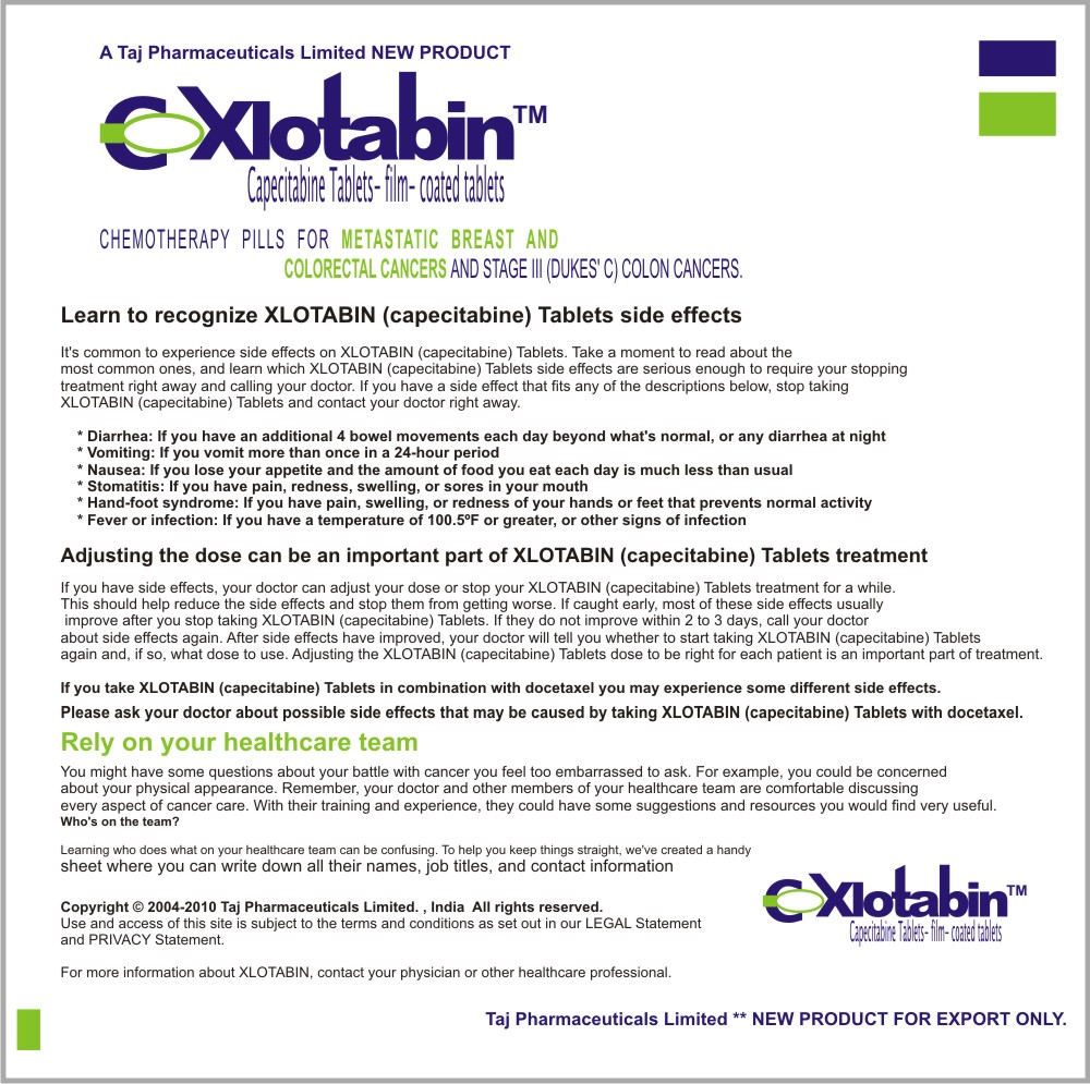 XLOTABIN (capecitabine) Tablets information
