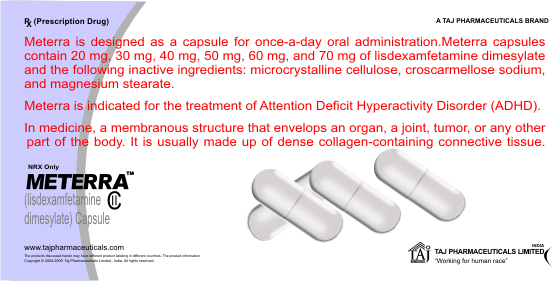 Meterra� Capsules (Lisdexamfetamine 