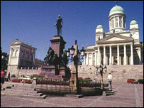 Helsinki, cathedral 
and square